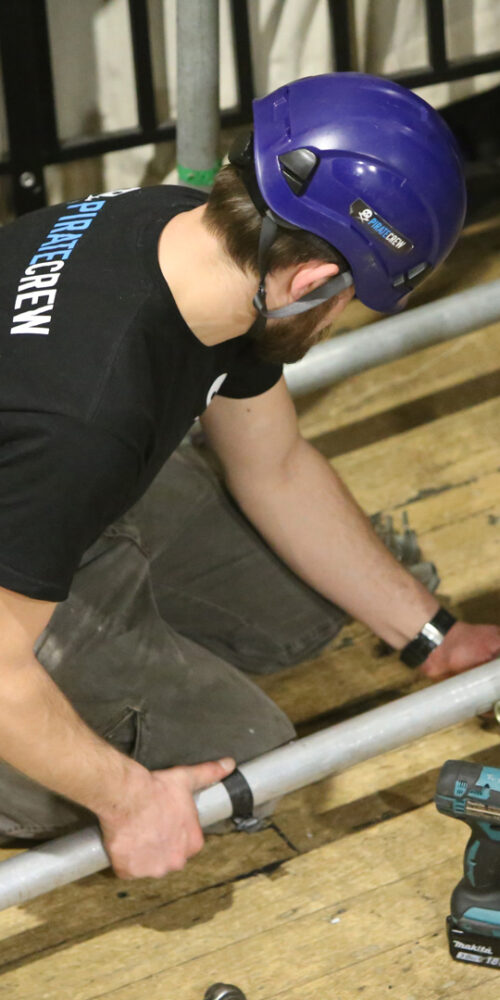 Pirate Event Crew Installing Scaff